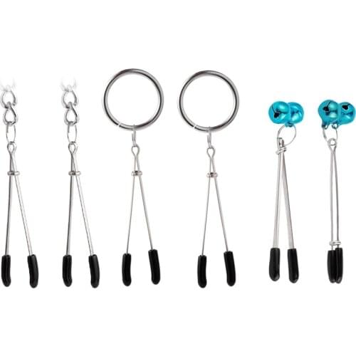 Women Stainless Steel Nipple Clamps Metal Chain Torture Nipple Clamps Teasing Pinzas Pezones Bdsm Bondage Papilla Clip