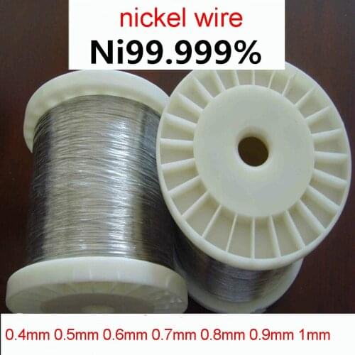 0.4mm 0.5mm 0.6mm 0.7mm 0.8mm 0.9mm 1mm pure nickel alloy wire heat resistance wire electrode Ni Wire for Scientific research
