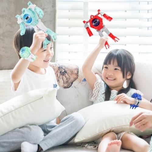1PC Electronic Deformation Watch Children Creative Manual Transformation Robot Toys Classic Parent Child Interactive Games