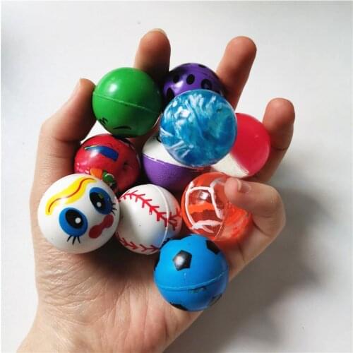 10pcs/lot Bouncy Ball 30mm Rubber Water Float Jumping Balls Mix Colors and Designs Gashapon Machine Toy Ball for Kids