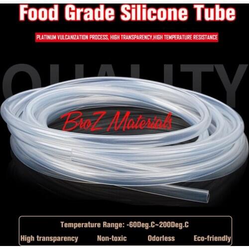 2.5x4 Food Grade Silicone Tube Hose Pipe ID 2.5mm OD 4mm New High Quality