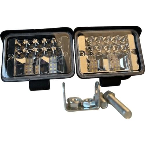 2Pcs Universal LED 9V-60V Car Headlight Foglamp Reversing Lights Central Grid Light For Automotive Truck Engineering Vehicles