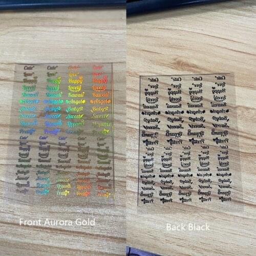 2 Sides English Letters Resin Filler Material Epoxy Resin Mold Filling Accessories for DIY Crafts Jewelry Making Supplies