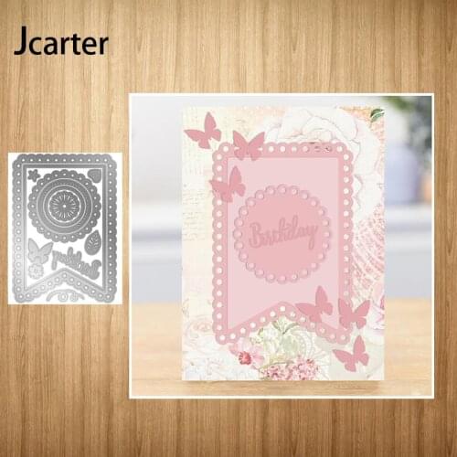 2021 Lace Circle Butterfly Birthday Metal Cutting Dies Shape Scrapbook Craft Die Cut Stencil Card Make Mould Sheet Decoration