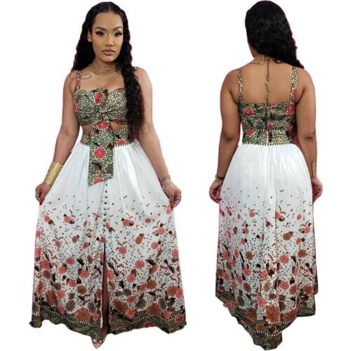 2021 Best Quality Fashion Design Women Dress Strapless Floral Skirt Sleeveless