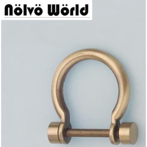 23*35mm(7/8" inside) bags' handle hardware brush antique brass screws D-Ring Shackle,making your own bag purse accessory