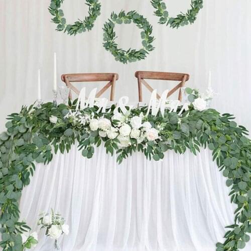 5-Pack 6.5 Feet Artificial Eucalyptus with Willow Garland Fake Vine Plant with Leaves Faux Silver Dollar Greenery