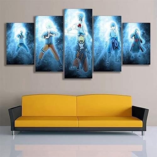 5 Piece Wall Art Canvas Pictures Anime Manga Figure Ninja Posters And Prints Home Modern Living Room Decoration Paintings