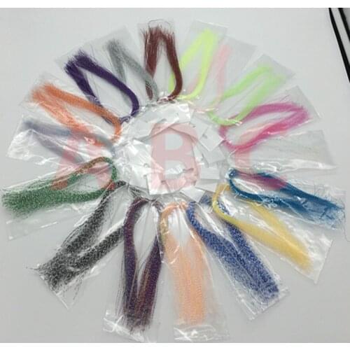 51*17colors Fly Fishing Twist Tying Material Feather Line DIY Bait Line Crystal Flash String Jig Flash Snapper Rig Lure Making