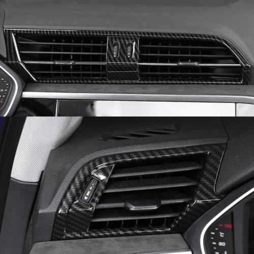 Car-Styling Accessories Interior Center Console Air Condition Trims Side Air Outlet Frame Decoration Cover For Audi Q3 2019 2020