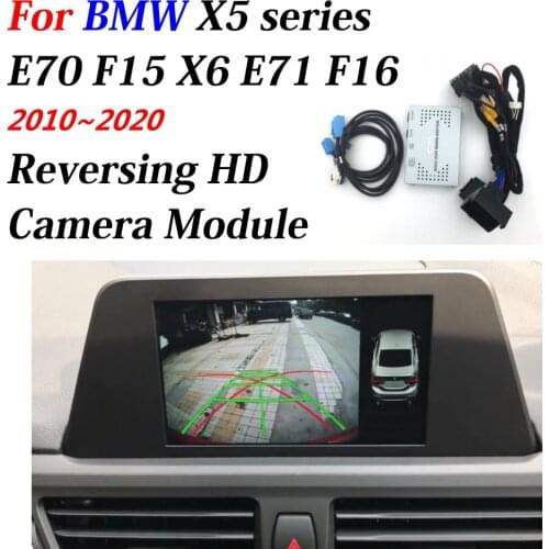Car Reverse Camera Digital Decoder Adapter For BMW X5 E70/F15 X6 E71/F16 2010~2019 Original Display Upgrading Parking Camera