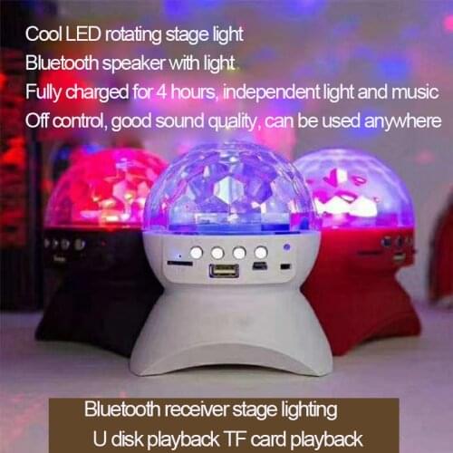Bluetooth Speaker Atmosphere Night Light Colorful Romantic Starry Sky Projection Lamp Rotating Fun Magic Ball Charging Table Lam