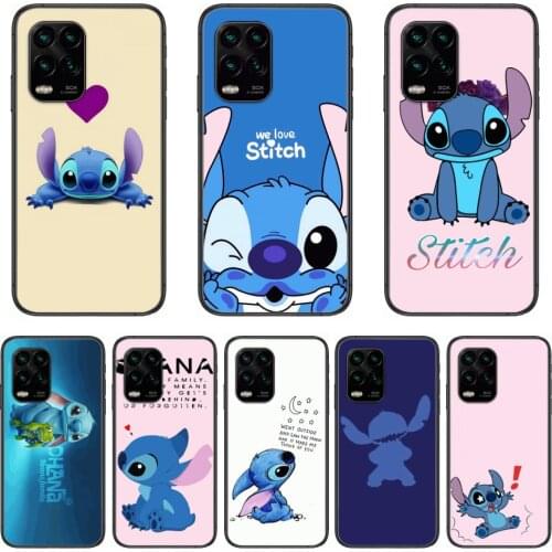 Cartoon Animations Stitch Phone Case High Quality Printing Phone Case For xiaomi Redmi Note 9S 8 7 6 5 A Pro T Anime Black Cov