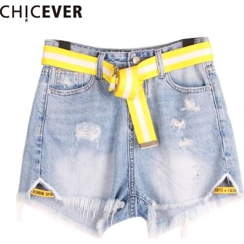 Женские шорты с высокой талией CHICEVER China At AliExpress