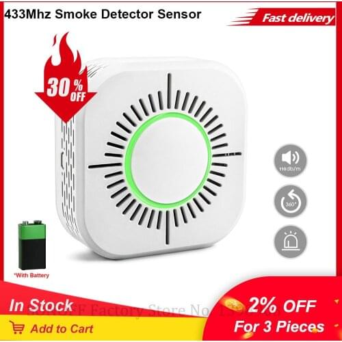 EWeLink 433Mhz RF Smoke Detector Sensor Wireless Smoke Fire Alarm Sensor Work with SONOFF RF Bridge Smart Home Alarm Security