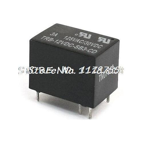 DC 12 Coil Contact 3A 30VDC/15VAC 6 Pin SPDT Mini Power Relay