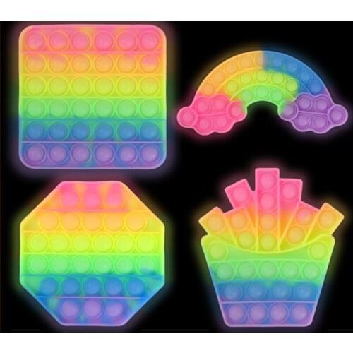 Luminous rodent control pioneer, childrens toys, gold powder puzzle desktop toys, bubble decompression childrens silicone toys