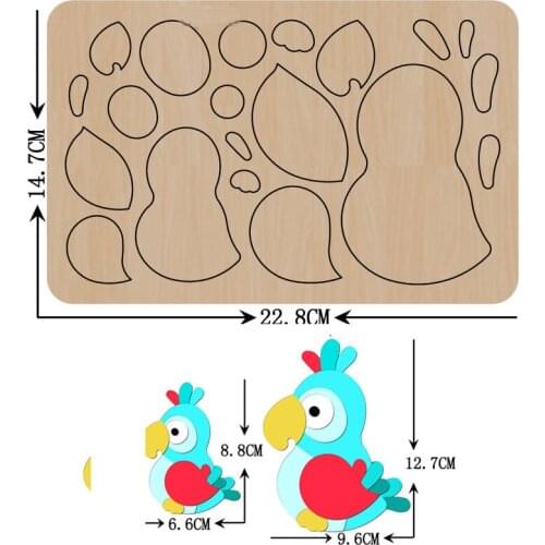 DIY Parrot Wooden Cutting Die & Wood Dies Mould For DIY Leather Cloth Paper Craft Fit Common Die Cutting Machines on the Market