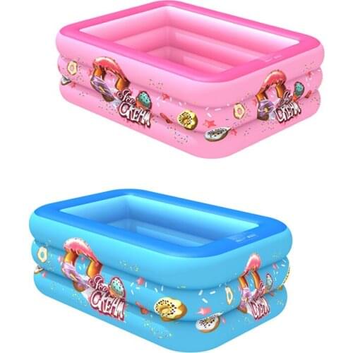 Summer Indoor Swimming Pool Children Baby Paddling Square Bubble Bottom Inflatable Pool Supplies Toddler Games Piscina Kids Pool