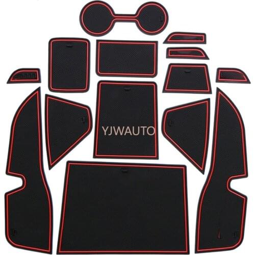 Door Slot Mat for Nissan KIcks 2017 Gate Groove Cushion Car Door Rubber Cup Holder Mats Anti-slip Carpets Position