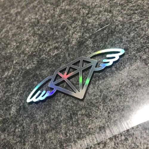 GalonDeco Laser Fashion Symbol Wing Dimond Tow Five-pointed Star Reflective Car Body Stickers Motorcycle Creative Sticker Decals