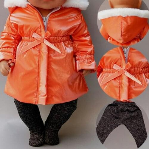 40cm Baby Doll clothes Jacket Pants Set 18 Inch Doll Clothes Winter Coat Clothes for Dolls