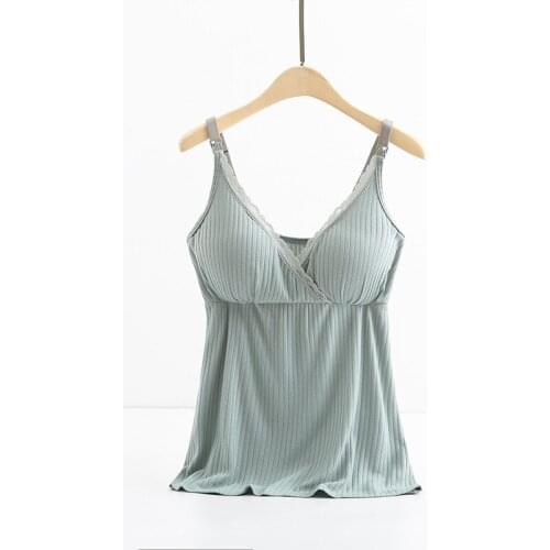 Summer Breastfeeding Clothes Sling Vest Pregnant Women Removable Bra Nursing Top Casual Maternity Clothes Pregnancy Cami Tank