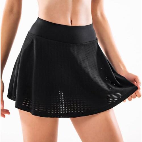 Summer Solid Color Skirt Womens Running Fitness High Waist Sweatpants Fashion Sexy Hollow Out Shorts Skirts
