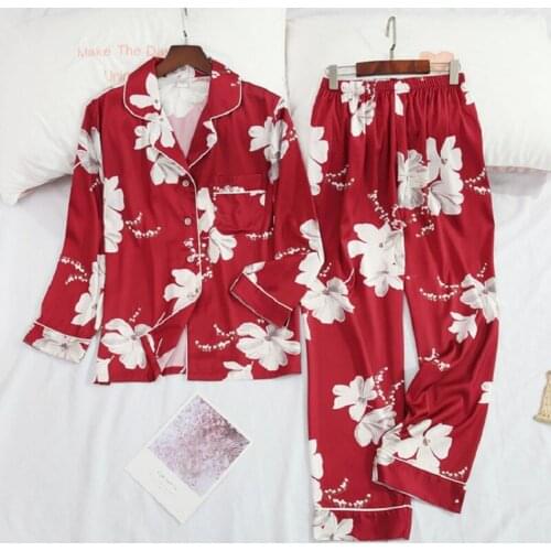 Summer long sleeve pajamas sexy frosted silk Leopard Print Long Sleeve home wear printed cotton pajamas youth home set 2021