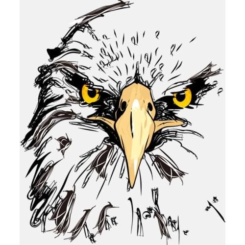 LLY-0505 Personality Eagle Eye Sharp Observation Car Sticker PVC Window Decoration Windshield Waterproof Exquisite Cars Decals