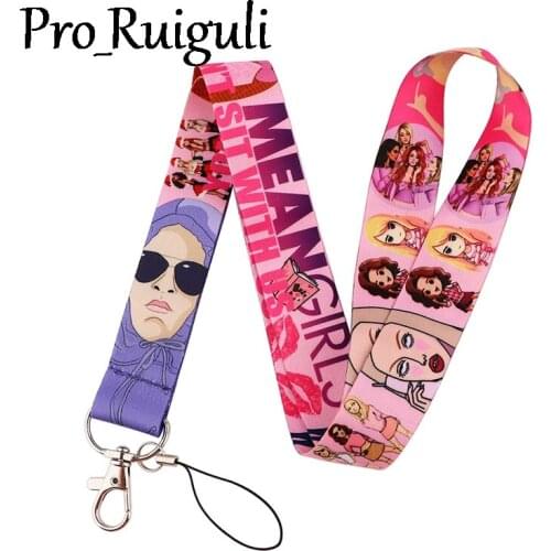 Mean Girls Keychain Lanyards Id Badge Holder ID Card Pass Gym Mobile Phone Badge Holder Key Strap webbings ribbons