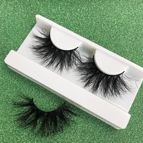 Mikiwi 25mm Long 3D mink lashes E04 extra length fluffy mink eyelashes Big dramatic volumn eyelashes strip thick false eyelash