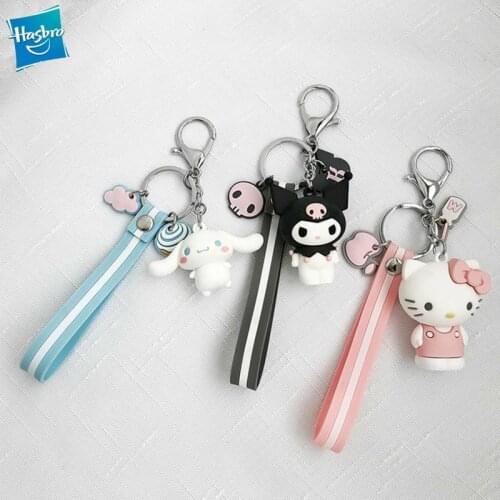 Cartoon Hello Kitty Cinnamoroll Kuromi Melody Action Figure Toy Figurines Keychain Model Dolls Bag Key Chain Pendant Kids Gifts