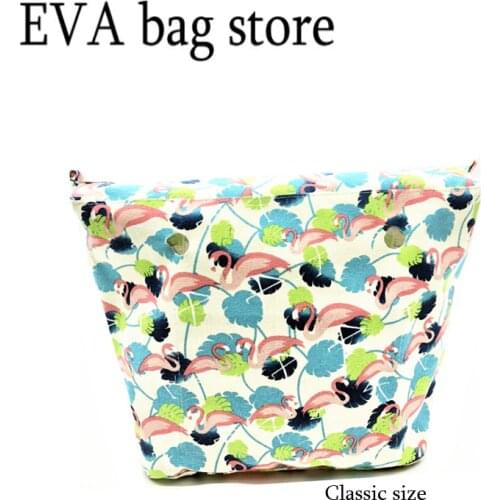 New Inner lining Insert Zipper Pocket For Classic Mini Obag Canvas insert with inner waterproof coating for O bag