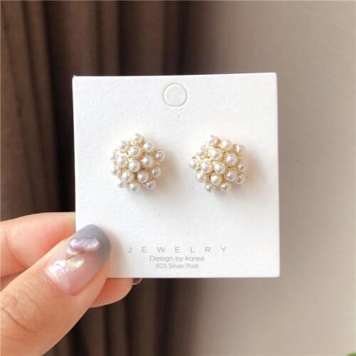 New arrival Korean fashion starry pearl heart earrings creative jewelry light luxury gift statement earrings for women