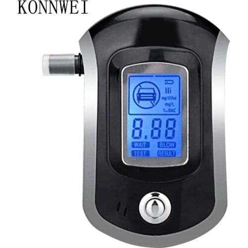 Professional Digital Breath Alcohol Tester Breathalyzer with LCD Dispaly with 5 Mouthpieces AT6000 Hot Selling Drop Shipping