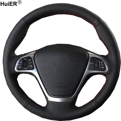 Hand Sewing Car Steering Wheel Cover Wrap For Zotye T600 2014 2015 2016 2017 Braid on the Steering wheel Auto Car Accessories