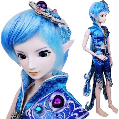 EVA BJD Water Prince Poseidon 1/3 BJD Doll Full Set 24 inch 22 Ball Jointed Dolls Elf Ears Clothes Free Makeup Hair Accessories