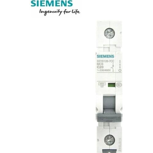 Siemens Miniature circuit breakers 6000 A 5SY6 TYPE C 1P 0.5A 1A 2A 3A 4A 6A 10A 16A 20A 25A 32A 40A 50A 63A 80A 5SY6C**1P