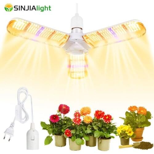 E27 LED Grow Light with Power Cord US EU Plug Plant Lamp Sunlike Full Spectrum Growing Bulb for Plants Seedlings Flower Fitolamp