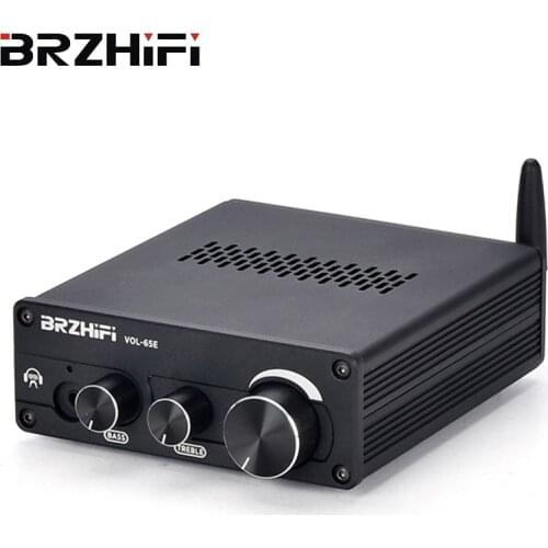 BRZHIFI 6J5 Vacuum Tube Preamplifier Bluetooth-compatable 5.0 Tube Stereo Pre-amplifier with Tone Adjustment For Sound Amplifier