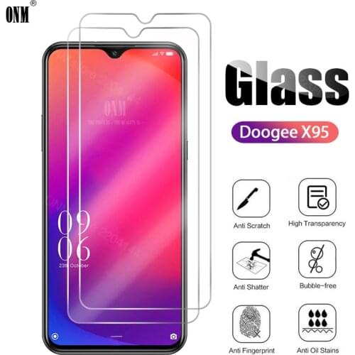 2Pcs Tempered Glass For Doogee X95 6.52" Screen Protector For Doogee X95 Protective Glass Film