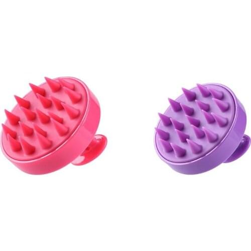 1pcs Massage Brush Silicone Head Body Shampoo Scalp Comb Hair Washing Comb Shower Bath Brush Spa Tools