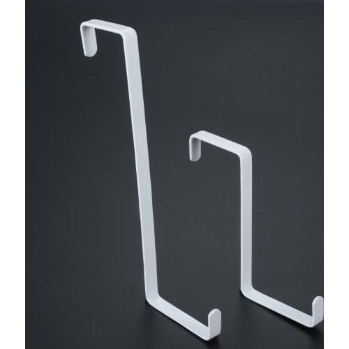 2pcs Z-shaped Hook Iron Over The Door Flat Hanger S-Type 89/155mm Home Storage Kitchen Bathroom Organizer Key/Mask/Bag/Coat/Hat