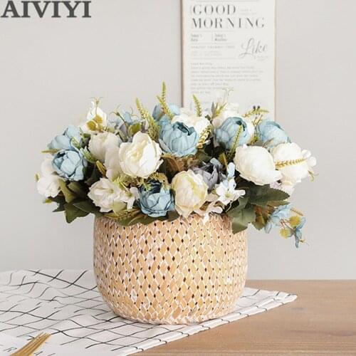 5 head painting peony simulation artificial home living room decoration fake flower wedding scene layout decoration