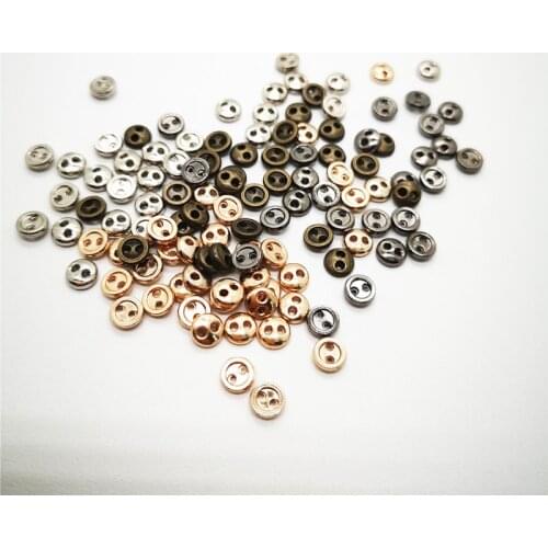 50Pcs/lot 3mm/4mm/5mm6mm Handmade Mini Metal Buttons DIY Doll Clothing Sewing Round Buttons DIY Doll Clothes Accessories