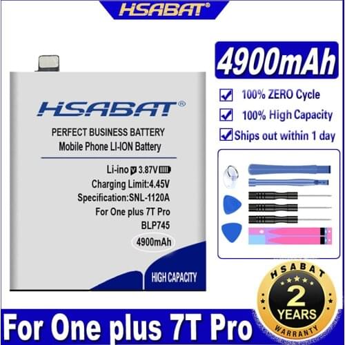 HSABAT BLP743 BLP745 4600/4300mAh Battery For One plus 7T Pro for Oneplus 7T 7TPro Batteries