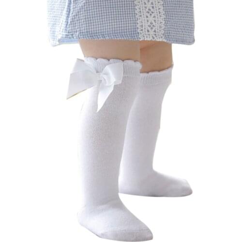 Baby Kids Girls Stockings Knee High Bows Cute Girls Socks Long Tube Stockings