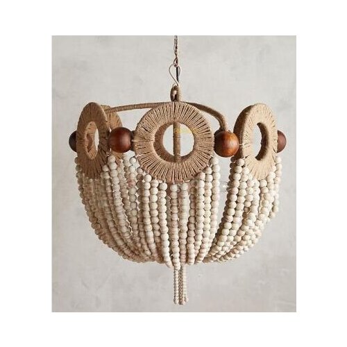 Bohemian Southeast Asian Japanese-style wooden American retro B&B bedroom preparation Nordic minimalist handmade chandelier