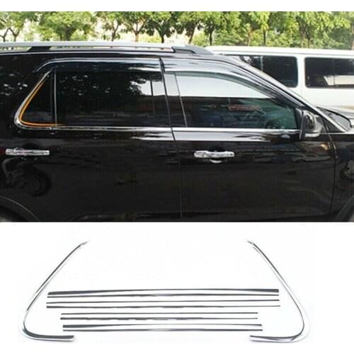 For Ford Explorer 2011-2018 Steel Bottom Lower Window Frame Sill Trim Cover 6pcs